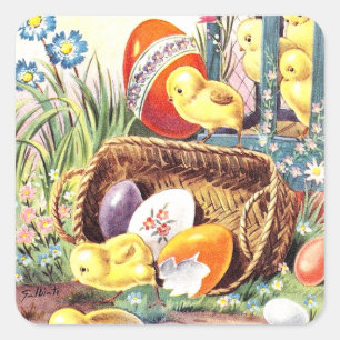 Pegatina Vinatge Easter