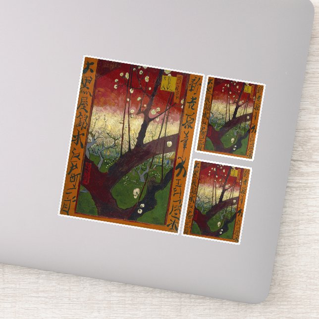 Pegatina Vincent Van Gogh - Árbol de ciruelas (Detalle)