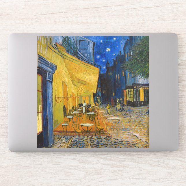 Pegatina Vincent van Gogh - Cafe Terrace de noche (Ordenador)