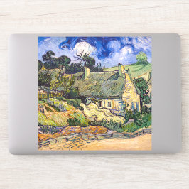 Pegatina Vincent Van Gogh - Casas de paja en Cordeville
