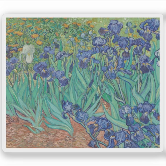 Pegatina Vincent van Gogh - Irises (Anverso)