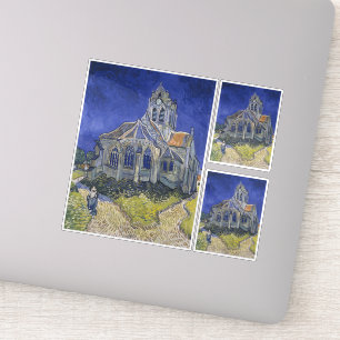 Pegatina Vincent Van Gogh, la Iglesia de Auvers