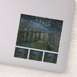 Pegatina Vincent Van Gogh, La noche estrellada sobre el Ród