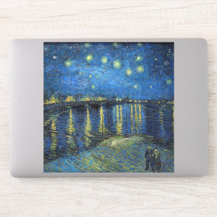 Pegatina Vincent van Gogh - Noche estrellada sobre el Ródan