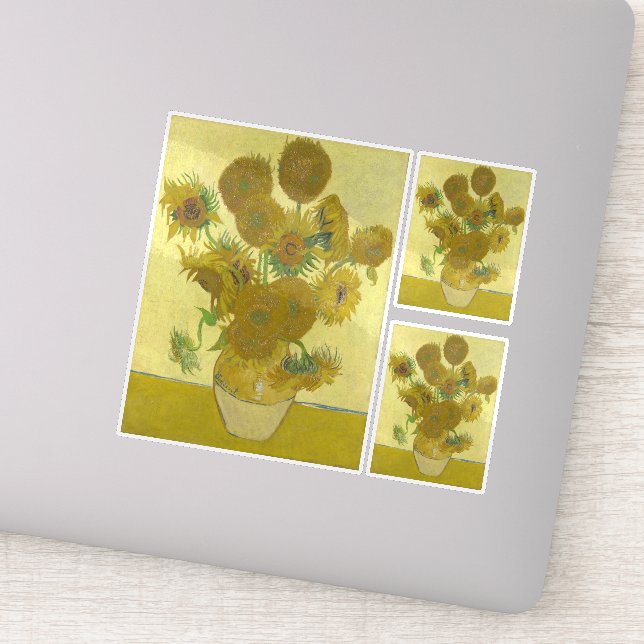 Pegatina Vincent Van Gogh - Sunflower, cuarta versión (Detalle)