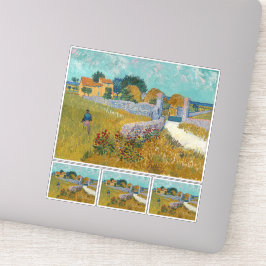 Pegatina Vincent Van Gogh, una granja en Provenza