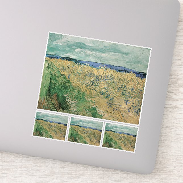Pegatina Vincent Van Gogh, Wheatfield Con Cornflowers (Detalle)