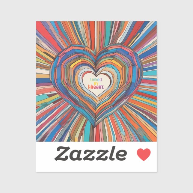 Pegatina Vinculado por el corazón (Hoja)