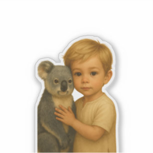 Pegatina Vínculo de lo salvaje e inocente (Koala)