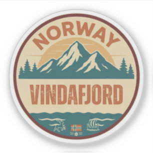 Pegatina Vindafjord, Norge Noruega