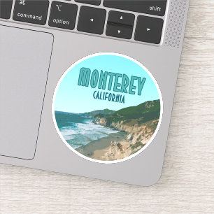 Pegatina Viñeta de la Costa del Pacífico de Monterey