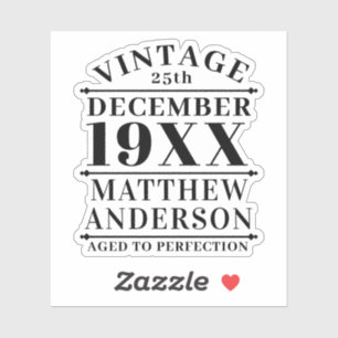 Pegatina Viñeta personalizada de edad avanzada