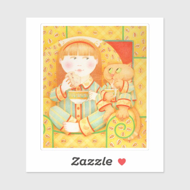 PEGATINA Vinil BEDTIME SNACK 4" (Hoja)