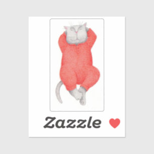 PEGATINA Vinil RED LONG JOHNS CAT 2"X2"