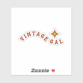 Pegatina Vinil Retro Gal Vintage