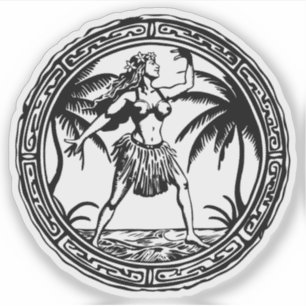 Pegatina vinílico de Hula Dancer