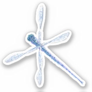 Pegatina vinílico de la libélula púrpura