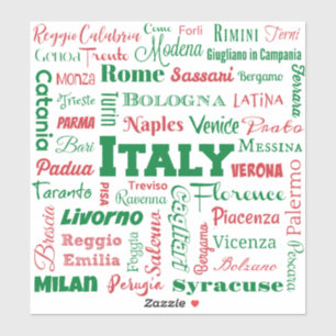 Pegatina vinílico de las ciudades italianas - Colo