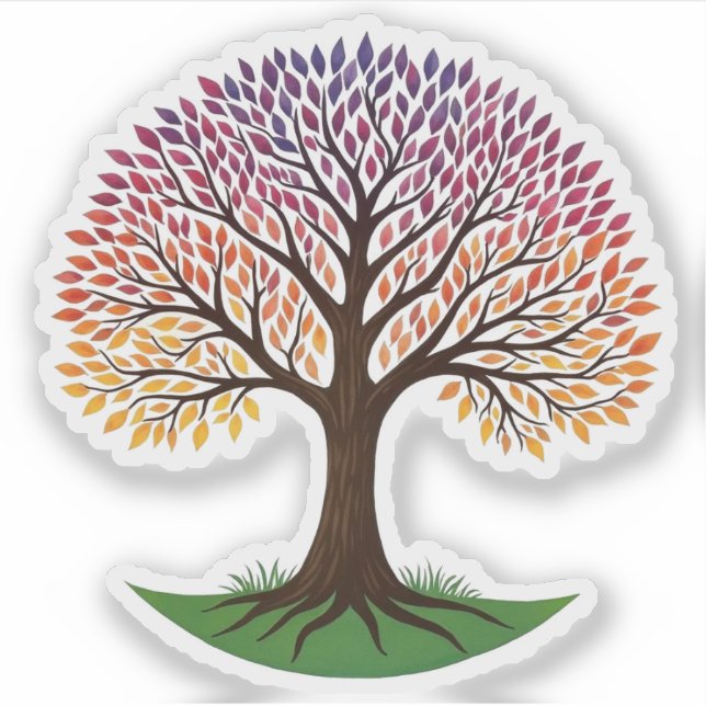 Pegatina vinílico del árbol de la vida (Anverso)