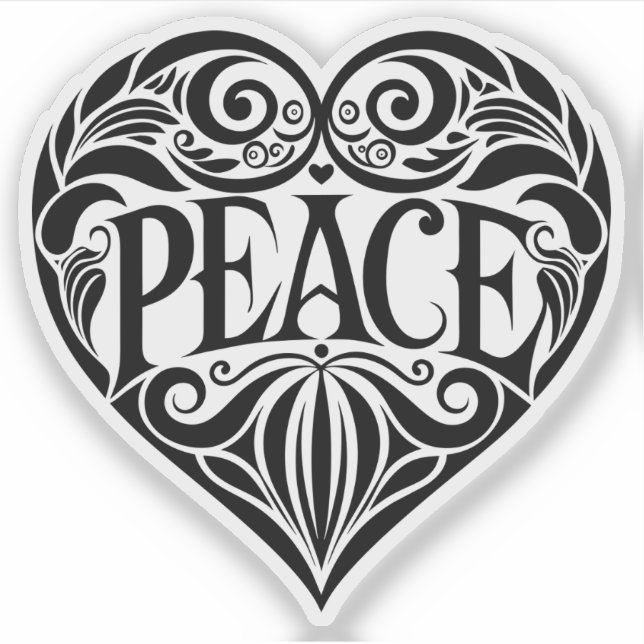 Pegatina vinílico Paz y Amor (Anverso)