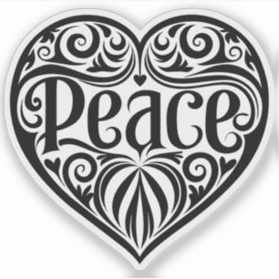 Pegatina vinílico Paz y Amor