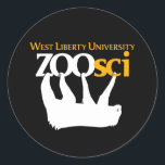 Pegatina vinílico WLU Zoo Science 3"<br><div class="desc">¿Atrapado en el zoológico de ciencia ficción? ¡Comparte tu amor por todas las cosas de Zoo Sci con estos pegatinas de ciencia zoológica de 3" de vinilo WLU!</div>