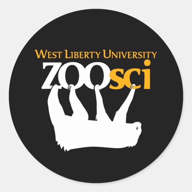 Pegatina vinílico WLU Zoo Science 3" (Anverso)