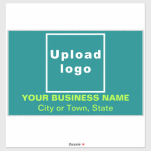 Pegatina Vinilo de gran rectángulo verde Verde azulado empr