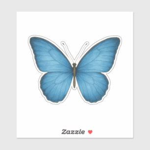 Pegatina Vinilo de mariposa azul - Elegante inspirado en la