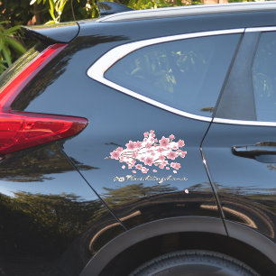Pegatina Vinilo para coche con nombre comercial de flor de 