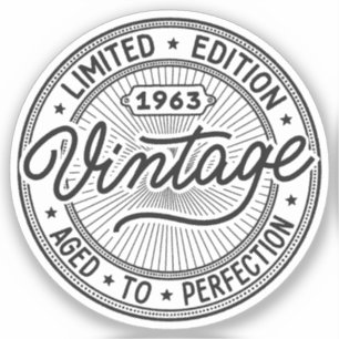 Pegatina Vintage 1963 Cumpleaños