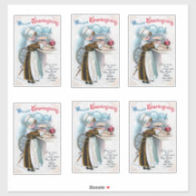 Vintage Acción de Gracias con Chica peregrino Ba