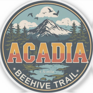 Pegatina Vintage beehive trail Acadia National park gifts