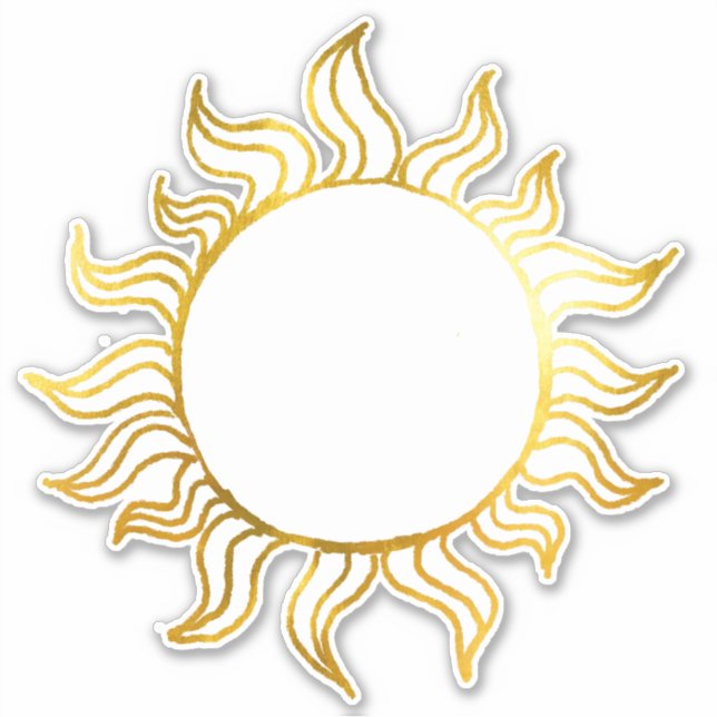 Pegatina Vintage Celestial Art Witchen Guay Golden Relieve  (Anverso)