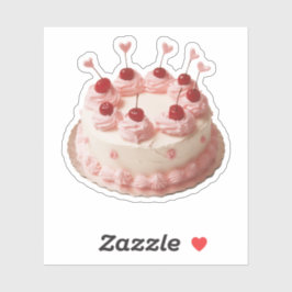 Pegatina Vintage Christams Cherry Cake