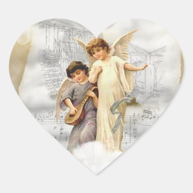 Pegatina Vintage Christmas Angels (Anverso)
