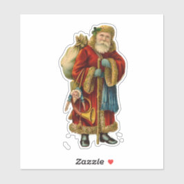 Pegatina Vintage Christmas Old World Santa Claus