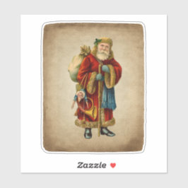 Pegatina Vintage Christmas Old World Santa Claus