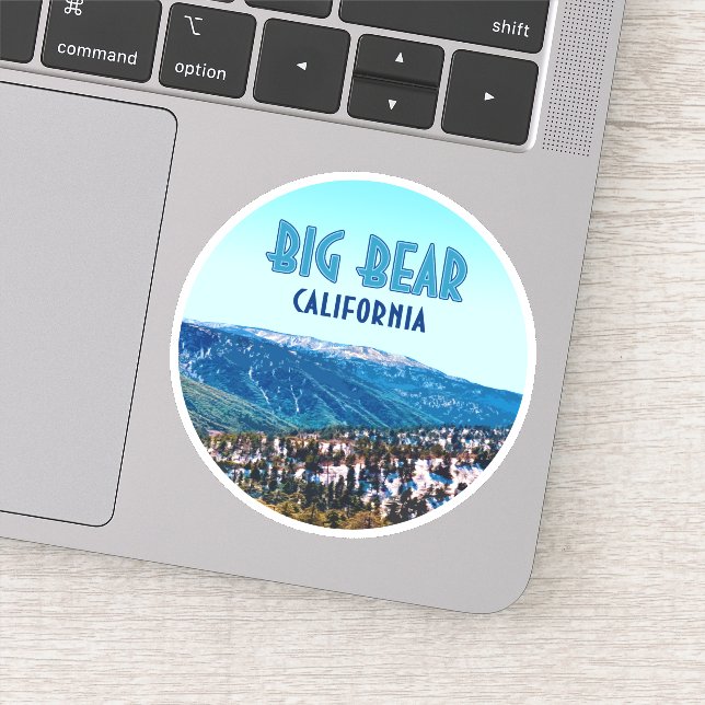 Pegatina Vintage de Big Bear California Mountains (Detalle)