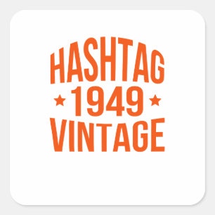 Pegatina Vintage de hashtag de 1949