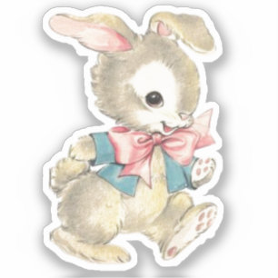 Pegatina Vintage Easter Bunny Rabbit
