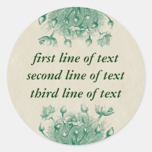 Pegatina Vintage Floral Personalizado