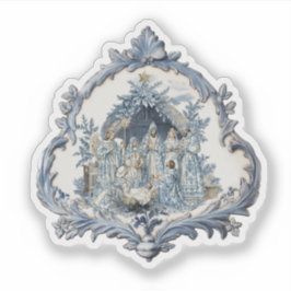 Pegatina Vintage French Toile | Chinoiserie Natividad
