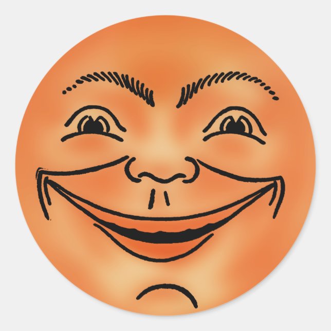 Pegatina Vintage Full Moon (Anverso)