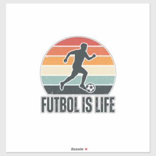 Pegatina Vintage Futbol Es Vida Diseño De Camiseta De Jugad