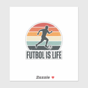 Pegatina Vintage Futbol Es Vida Diseño De Camiseta De Jugad