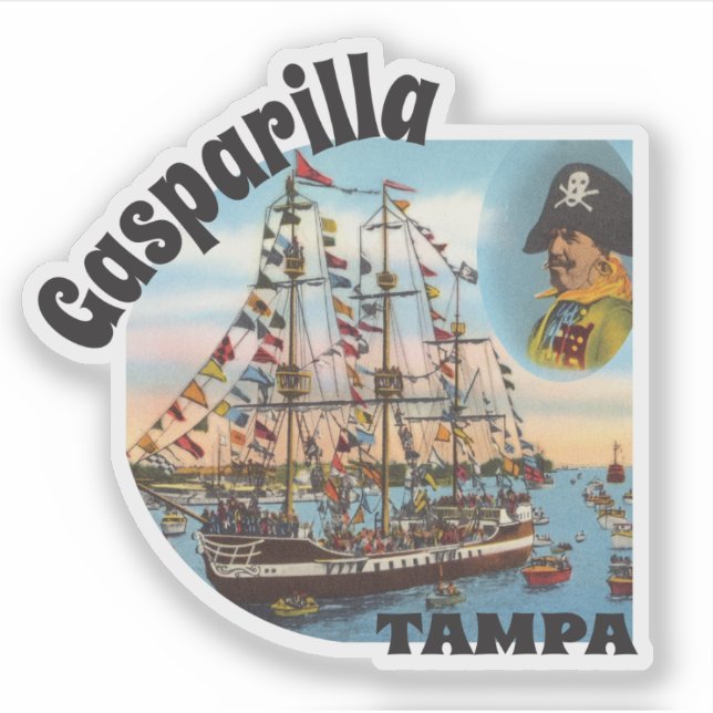 Pegatina Vintage Gasparilla (Anverso)