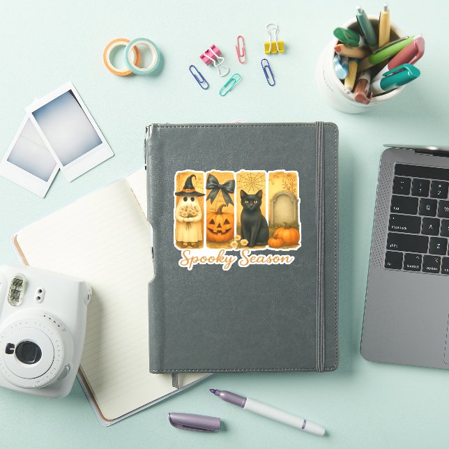 Pegatina Vintage Halloween Spooky Season, lindo fantasma fl (Funda para iPad)