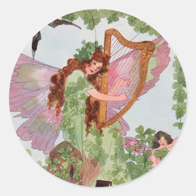 Pegatina Vintage Irish Faerie (Anverso)