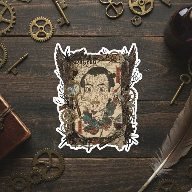 Pegatina Vintage Japanese Gothic Collage – (Subido por el creador)